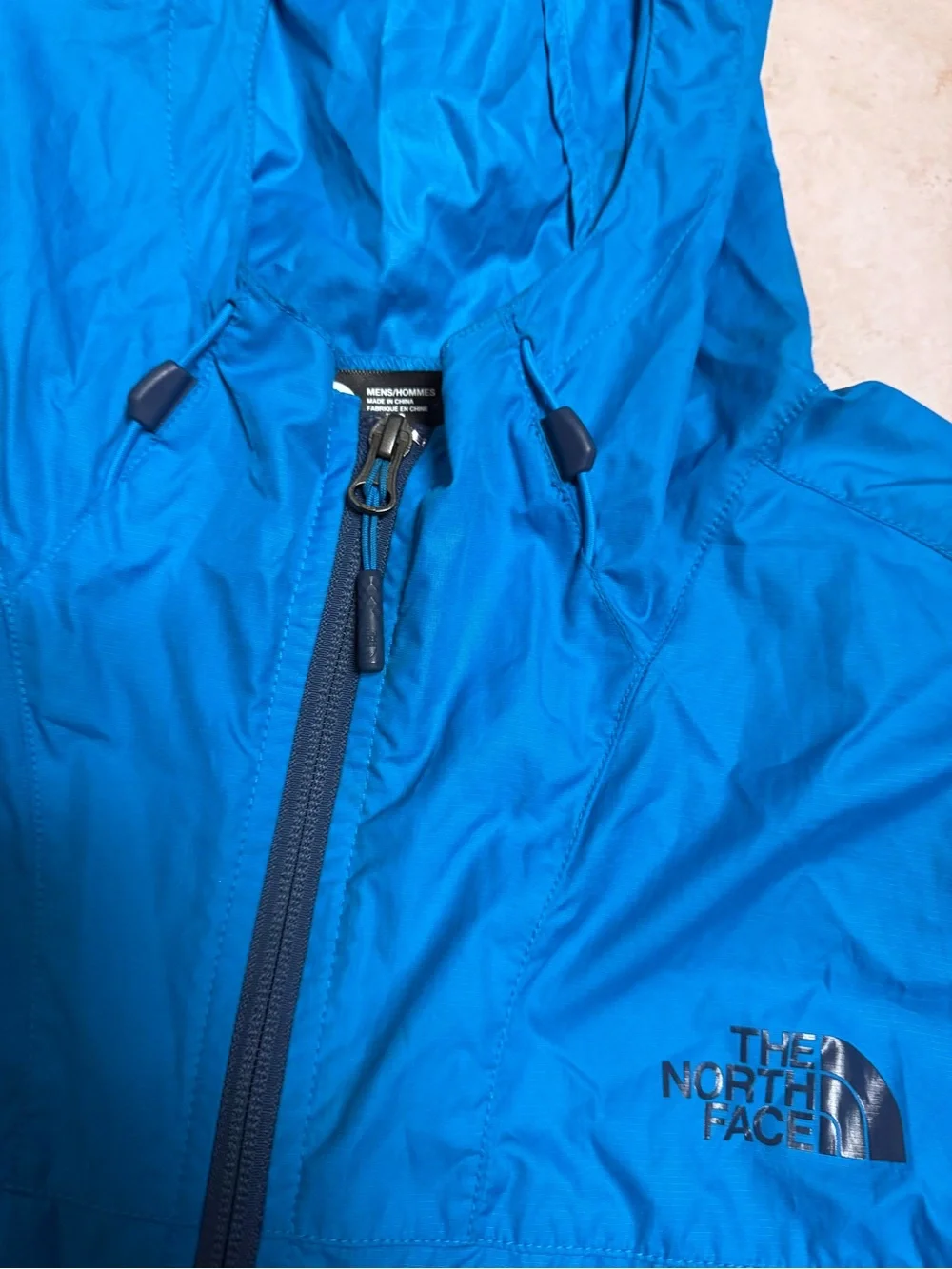 The North Face Men’s Blue Hooded Windbreaker Jacket